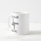 Das Kreuz der gesegneten Imbolc-Brigid Kaffeetasse (Vorderseite Links)