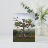 Das Kreuz des gefallenen Soldaten Postkarte (Stehend Vorderseite)