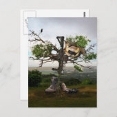 Das Kreuz des gefallenen Soldaten Postkarte (Vorne/Hinten)