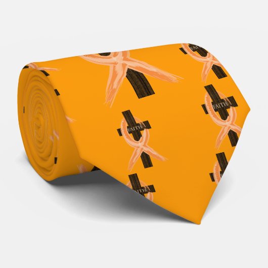 Das Kreuz des orange Leukämie-Überlebenden des Krawatte (Gerollt)