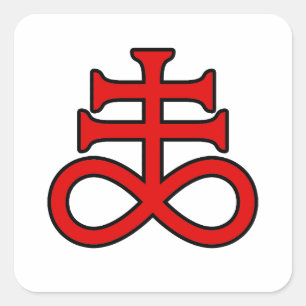 Das Kreuz des Schwarzen Alchemisten Quadratischer Aufkleber