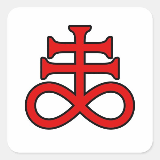 Das Kreuz des Schwarzen Alchemisten Quadratischer Aufkleber (Vorderseite)