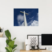 Das Kreuz des wiederauferstandenen Christ Poster-F Poster (Heimbüro)