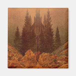 Das Kreuz in den Bergen, 1812 (Öl auf Leinwand) Magnet