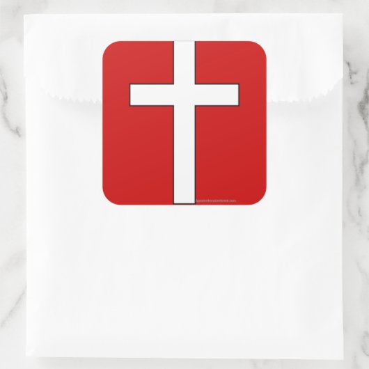 Das Kreuz Quadratischer Aufkleber (Tasche)