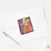 Das Kreuz Runder Aufkleber (Umschlag)