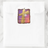 Das Kreuz Runder Aufkleber (Tasche)
