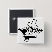 Das Kreuz u. die Krone Button (Vorne & Hinten)