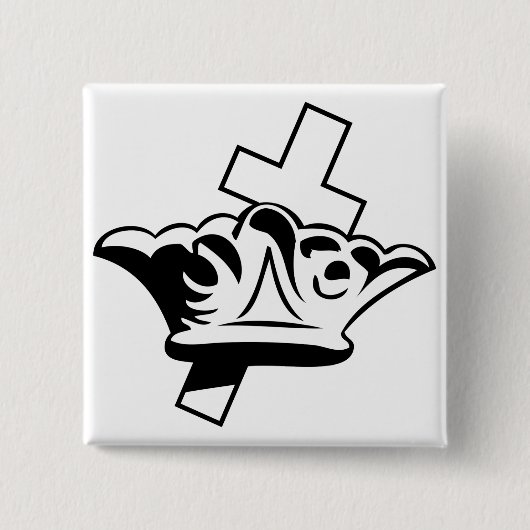 Das Kreuz u. die Krone Button (Vorderseite)