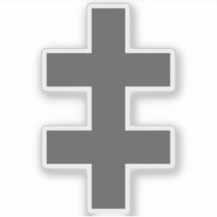 Das Kreuz von Lorraine (grau) Aufkleber