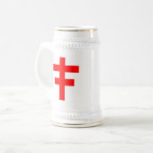 Das Kreuzpatt der schottischen Tempelritter Bierglas (Vorderseite Links)