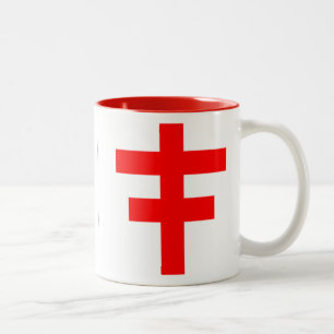 Das Kreuzpatt der schottischen Tempelritter Zweifarbige Tasse