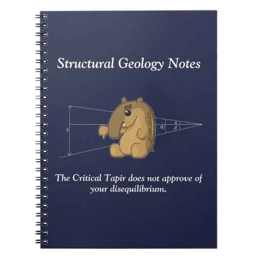Das kritische Tapir - strukturelle Geologie Notizblock (Vorderseite)