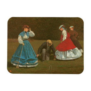 Das Krokettspiel, 1866 (Öl auf Leinwand) Magnet