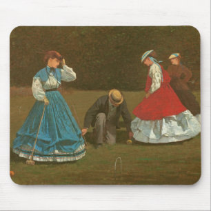 Das Krokettspiel, 1866 (Öl auf Leinwand) Mousepad