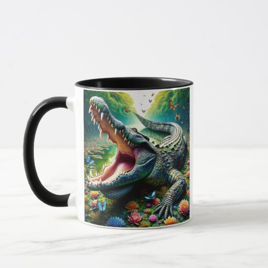 Das Krokodil, ein furchtbarer Raubtier. Tasse (Links)
