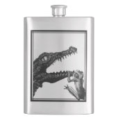 Das Krokodil und der Frosch Flachmann (Vorderseite)