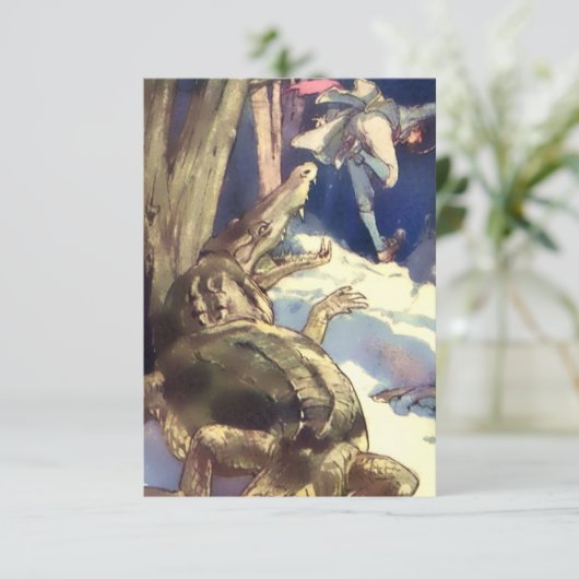 "Das Krokodil!" von Alice B Woodward Dankeskarte (Stehend Vorderseite)