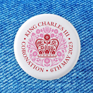 Das KrönungsEmblem des Königs Charles 2023 Button