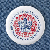 Das KrönungsEmblem des Königs Charles 2023 Button