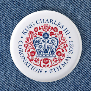 Das KrönungsEmblem des Königs Charles 2023 Button