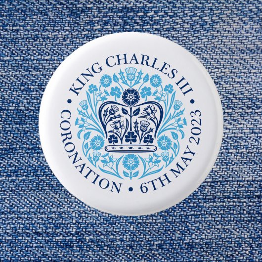 Das KrönungsEmblem des Königs Charles 2023 Button