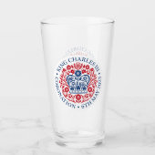 Das KrönungsEmblem des Königs Charles 2023 Glas (Vorderseite)