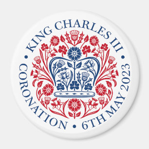 Das KrönungsEmblem des Königs Charles 2023 Magnet