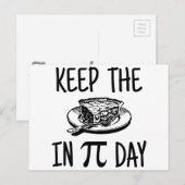 Das Kuchen am Pi-Tag behalten Postkarte (Vorne/Hinten)
