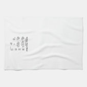 Das Küchentuch mit Fleisch kochenden Tischen (Horizontal)