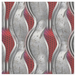 Das kühne Metallic 3D Red Gray Texture Look Stoff