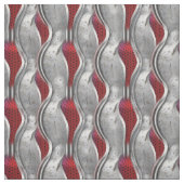 Das kühne Metallic 3D Red Gray Texture Look Stoff (Muster)
