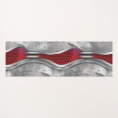 Das kühne Metallic 3D Red Gray Texture Look Yogamatte (Vorderseite (Horizontal))