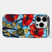 Das kühne rote Mohngarten Feminine Monogramm Case-Mate iPhone Hülle (Rückseite (Horizontal))