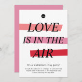 Das kühne und helle moderne Valentinstag-Party Einladung (Vorne/Hinten)