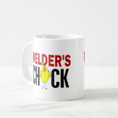 Das Küken des Schweißers Kaffeetasse (Vorderseite Links)