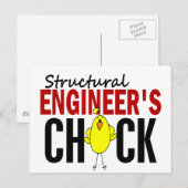 Das Küken des Strukturingenieurs Postkarte (Vorne/Hinten)