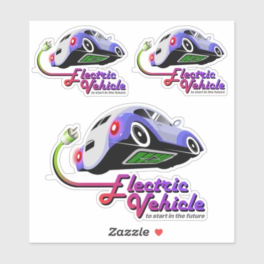 Das künftige Fahrzeug | 6"x 6"- glänzend transpare Aufkleber (Blatt)