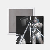 Das künstlerische Konzept der künftigen Weltraumfo Magnet (Vorderseite/Rückseite)