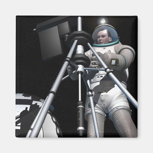 Das künstlerische Konzept der künftigen Weltraumfo Magnet (Vorne)