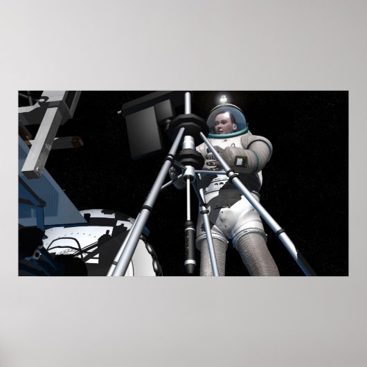 Das künstlerische Konzept der künftigen Weltraumfo Poster (Vorne)