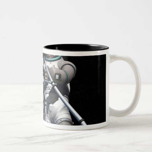 Das künstlerische Konzept der künftigen Weltraumfo Zweifarbige Tasse (Rechts)