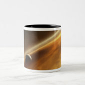 Das künstlerische Konzept des Sterns Fomalhaut Zweifarbige Tasse (Mittel)