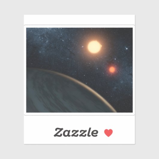 Das künstlerische Konzept illustriert Kepler-16b. Aufkleber (Blatt)