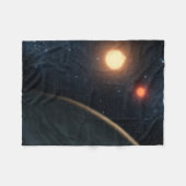 Das künstlerische Konzept illustriert Kepler-16b. Fleecedecke (Vorderseite (Horizontal))