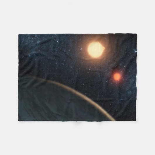 Das künstlerische Konzept illustriert Kepler-16b. Fleecedecke (Vorderseite (Horizontal))