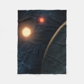 Das künstlerische Konzept illustriert Kepler-16b. Fleecedecke (Vorderseite)