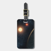 Das künstlerische Konzept illustriert Kepler-16b. Gepäckanhänger (Vorderseite vertikal)