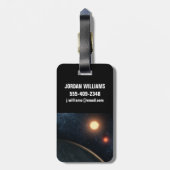 Das künstlerische Konzept illustriert Kepler-16b. Gepäckanhänger (Rückseite vertikal)