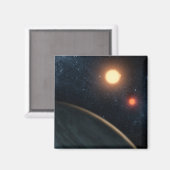 Das künstlerische Konzept illustriert Kepler-16b. Magnet (Vorderseite/Rückseite)